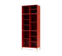 Montana Vitrine Ripple IV 69.6x187.2x38 cm Rosehip-pieds Brass