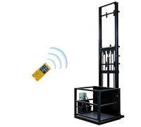 Monte-charge Hydraulique De 2 À 5 M, Capacité De Charge De 1 Tonne | Convient aux environnements intérieurs et extérieurs, ainsi qu'aux usines et aux entrepôts.(Black,5M)