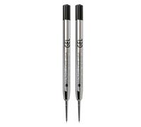Monteverde Lot de 2 recharges de gel sans capuchon pour Parker, extra fine, noir