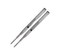 Monteverde Recharge Gel sans capuchon Pointe fine compatible Stylo à bille Montblanc - Noir (Lot de 2)