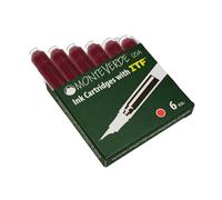 Monteverde Standard Cartouches d'Encre pour Stylo à Plume - Rouge (Lot de 6)