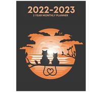 Monthly Planner: For Perfect Time Management 24 Months Agenda Schedule Organizer 4 Pages Per Month With Plenty Of Space For Notes Cats Love Cover Gifts For Women , Man , Friends , Coworkers