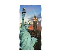 MONTOJ Serviette de bain New York Statue de la Liberté en coton doux Extra large Séchage rapide