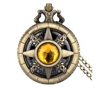 Montre À Gousset avec Chaîne Vintage Steampunk Pierre Fine Chiffres Romains