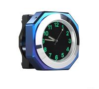 Montre à quartz lumineuse en alliage d'aluminium pour guidon de moto, étanche, IPX7, pour barres de 22 à 28 mm, pour vélo, scooter, VTT, rouge, bleu, blanc, noir, accessoires (bleu)