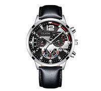 Montre-bracelet analogique pour homme avec boîtier en acier inoxydable et piles, a, One Size