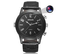 Montre Caméra Espion Full HD 1080p Bracelet Cuir Vision Nuit Détection Mouvement ROM 32 Go Noir YONIS
