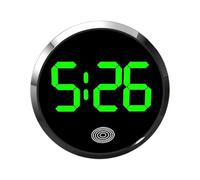 Montre Électronique Pour Véhicule, Horloge Voiture Affichage LED, Horloge Mini Voiture Numérique À Contrôle Tactile, Mini Numérique Ronde Contrôle Tactile
