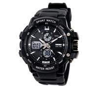Montre enfant garçon LED numérique lumineux multifonction radio réveil sport mode étanche noir cool adolescent