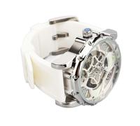 Montre mécanique automatique à motif trèfle à quatre feuilles, double cadran squelette, étanche à 30
