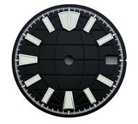 Montre mécanique verte lumineuse de 28.5mm, cadran personnalisé, à calendrier unique, adapté au mouvement NH35/36
