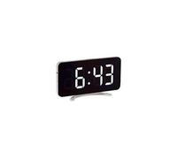 Montre numérique de table miroir blanc abs (15,7 x 7,7 x 1,5 cm)