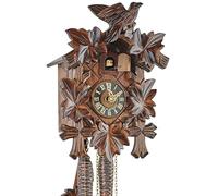 Montre Park Eble 11311 - Horloge à coucou originale de la Forêt Noire, en bois, avec mécanisme mécanique de charge pour 1 jour avec certificat VdS, modèle à cinq feuilles de 23 cm
