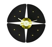 Montre Petal Clock Noir/ Laiton