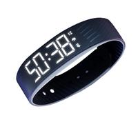 Montre réveil avec vibration - Bracelet avec alarme silencieuse de 4,72 à 7,48 pouces, horloge réveil avec écran LED silencieux et étanche, pour adultes, adolescents, personnes, Noir , Consulte la