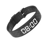 Montre réveil vibrante - Bracelet réglable en silicone | Bande de minuterie rechargeable à sept segments LED de 224 x 1,65 cm | Fournit des alertes silencieuses pour l'utilisation des routines