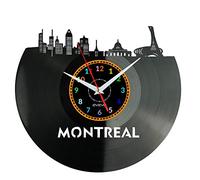 Montréal Horloge Murale Décorative Moderne Vinyle Plaque Vinyle Pour Cadeau W0961