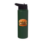 MONTRER UN AMOUR PROFOND POUR LES BURGERS ET LE BASKETBALL Stainless Steel Insulated Water Bottle