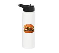MONTRER UN AMOUR PROFOND POUR LES BURGERS ET LE BASKETBALL Stainless Steel Insulated Water Bottle