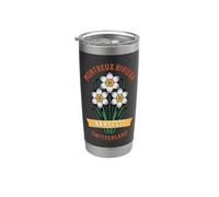 Montreux Riviera Narcissi Suisse Bloom Gobelet isotherme en acier inoxydable double paroi