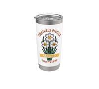 Montreux Riviera Narcissi Suisse Bloom Gobelet isotherme en acier inoxydable double paroi