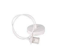 Monture E27 avec Douille blanche et cordon pvc blanc