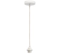 Monture e27 avec douille thermoplastique blanche et fil corde