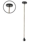 Monture métal noir pour suspension douille avec fil cordes torsadées