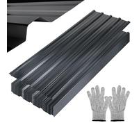 Monucep Ensemble de tôles trapézoïdales 24 pièces 129×46 cm (environ 14,2 m²) - Tôle de toit pour carport, abri de jardin et terrasse, plaques de toiture galvanisées de 0,25 mm en profil robuste