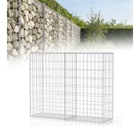 Monucep Gabion - 100 x 80 x 30 cm - En métal galvanisé - Pour mur, jardin, panier métallique - Avec maille de 5 x 10 cm - Fil de 4 mm d'épaisseur