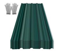 Monucep Lot de 24 plaques de toit en tôle trapézoïdale profilée 129 x 46 cm - Environ 14 m² - Plaques de toit en acier galvanisé de 0,25 mm - Pour abri de jardin, carport, abri de jardin, revêtement