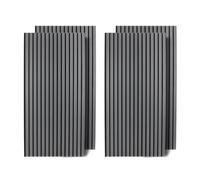 Monucep Lot de 4 panneaux muraux acoustiques aspect bois - 120 x 60 cm - Revêtement mural absorbant le bruit - Panneaux acoustiques pour réduction du bruit et acoustique de la pièce - Panneaux muraux