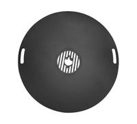 Monucep Plaque de cuisson en acier au carbone Ø 80 cm avec insert de barbecue et gants, plaque de cuisson pour tonneau et brasero, anneau de barbecue pour barbecue et teppanyaki