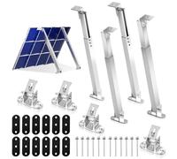Monucep Support de panneau solaire réglable de 0 à 60 °, support de panneau solaire pour centrale de balcon, support de module PV en aluminium, support solaire pour toit plat, camping-car et bateau (3