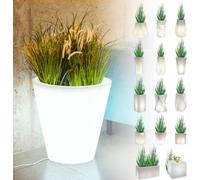 Monumo®️ Pot de fleurs lumineux Grand 50 x 50 cm | convient pour la maison, le bureau, le jardin, le patio, le restaurant, le balcon et la terrasse, lampe d'intérieur confortable OVO