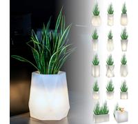 Monumo®️ Pot de fleurs lumineux Grand 54 x 47 x 47 cm adapté à la maison, au bureau, au jardin, au patio, au restaurant, au balcon,à la terrasse, lampe d'intérieur confortable FLAVI
