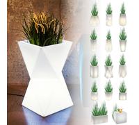 Monumo®️ Pot de fleurs lumineux Grand 70 x 40 cm | convient pour la maison, le bureau, le jardin, le restaurant, le balcon et la terrasse, lampe d'intérieur confortable VALENCIA