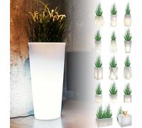 Monumo®️ Pot de fleurs lumineux Grand 80cm x ⌀40cm adapté à la maison, bureau, jardin, patio, restaurant, balcon, terrasse, lampe intérieure confortable HABANA