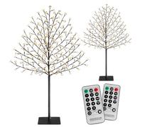 MONZANA® 2x Arbre lumineux 220 LED 220 cm minuterie 8 modes de lumière résistant aux intempéries décoration Noël cerisier