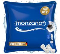 MONZANA® 2X Coussin de Piscine hivernage XL Corde PVC -20°C Double Couture 4 Oeillets Coussin Gonflable Oreiller Piscine Coussin Flottant Valve air