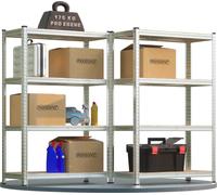 MONZANA® 2x Étagères charge lourde 4 niveaux 160x90x40cm Étagère métallique modulable max 700kg Rangement garage atelier