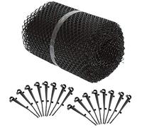 MONZANA® 2x Grillage de protection gouttière 12m 32 clips fixation se découpe résistant intempéries protège-gouttière grille anti-feuilles noir
