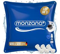 MONZANA® 3X Coussin de Piscine hivernage XL Corde PVC -20°C Double Couture 4 Oeillets Coussin Gonflable Oreiller Piscine Coussin Flottant Valve air