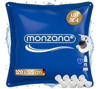 MONZANA® 4X Coussin de Piscine hivernage XL Corde PVC -20°C Double Couture 4 Oeillets Coussin Gonflable Oreiller Piscine Coussin Flottant Valve air