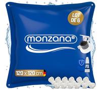 MONZANA® 6X Coussin de Piscine hivernage XL Corde PVC -20°C Double Couture 4 Oeillets Coussin Gonflable Oreiller Piscine Coussin Flottant Valve air