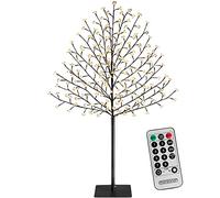 Monzana® Arbre Lumineux 220 LED 220 cm minuterie 8 Modes de lumière résistant aux intempéries décoration Noël Cerisier