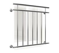 MONZANA® Balustrade de balcon français 100 cm acier inoxydable main courante garde-corps sécurité fenêtre barreaux