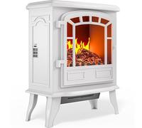 MONZANA | Cheminée électrique - Blanc - 2000W - avec chauffage et effet feu de cheminée | Chaleureux, ambiance TU
