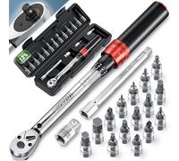 Monzana ynamométrique 1/4' 1-25 NM ±3% 18 pièces acier CV extension boîte de rangement vélo moto set complet e serrage liquet