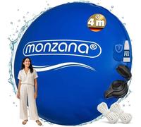 MONZANA® Coussin de piscine hivernage 4m XXL rond résistant chlore cordes PVC -20°C double couture valve 6 œillets coussin